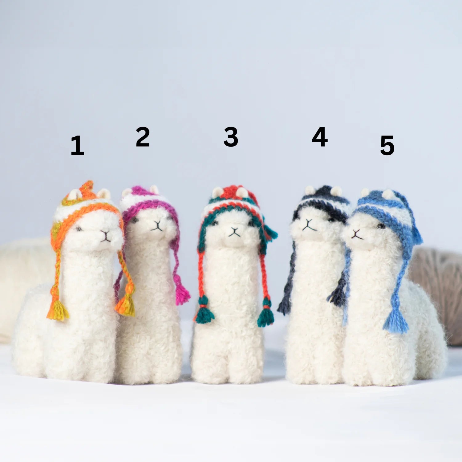 Needle Felted Alpaca- Multi Color Chullo Hat