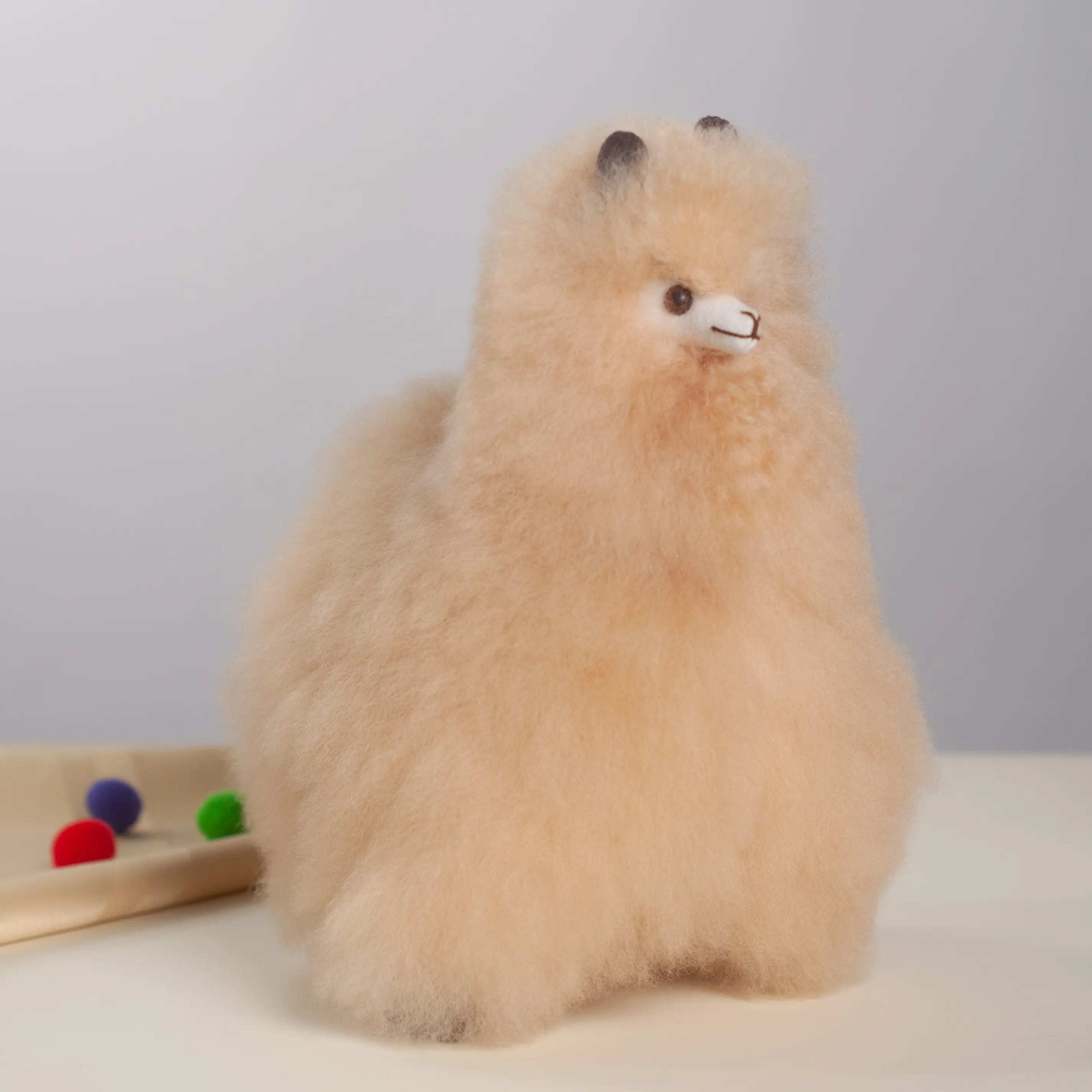 Handmade Stuffed Alpaca- Made with Alpaca Fur