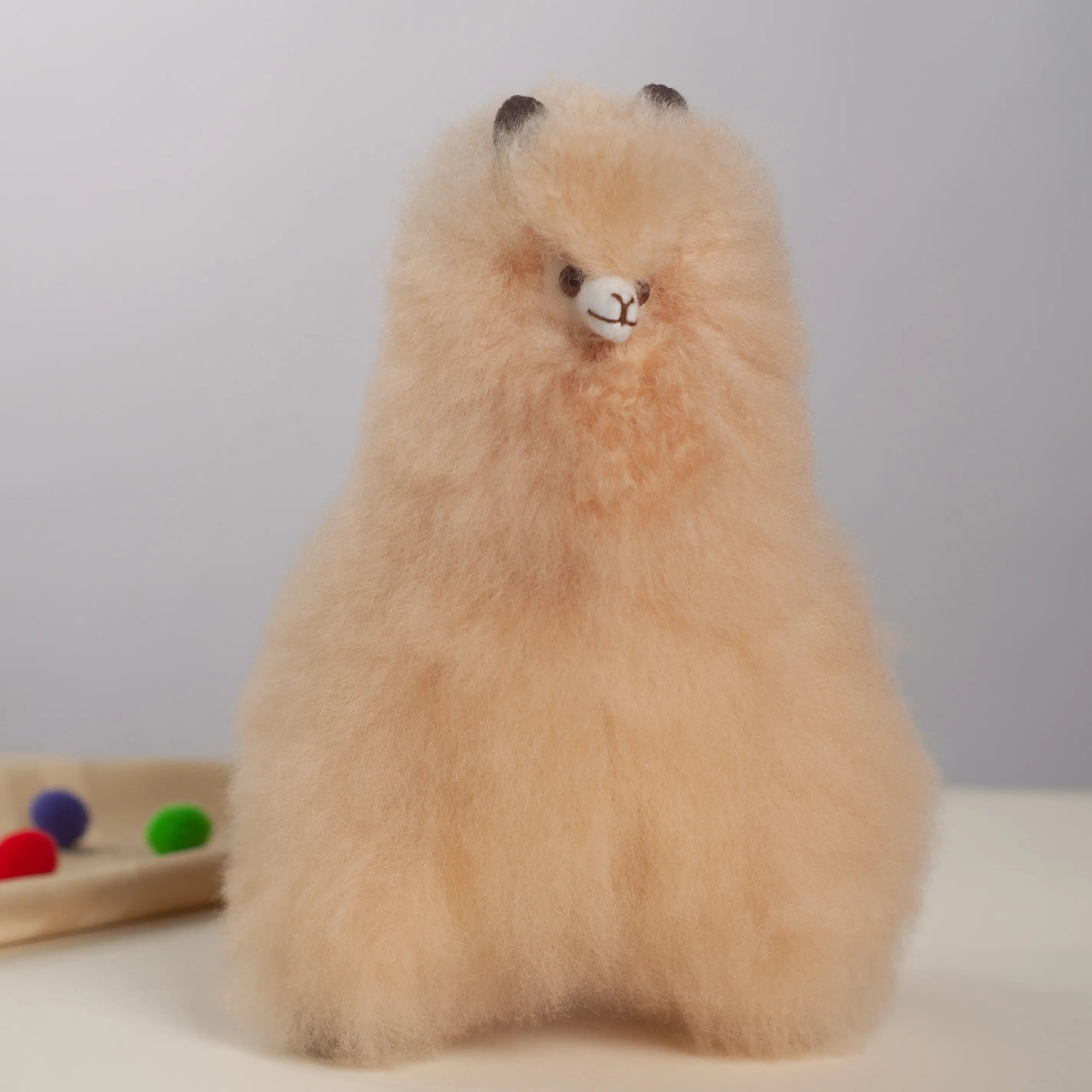 Handmade Stuffed Alpaca- Made with Alpaca Fur