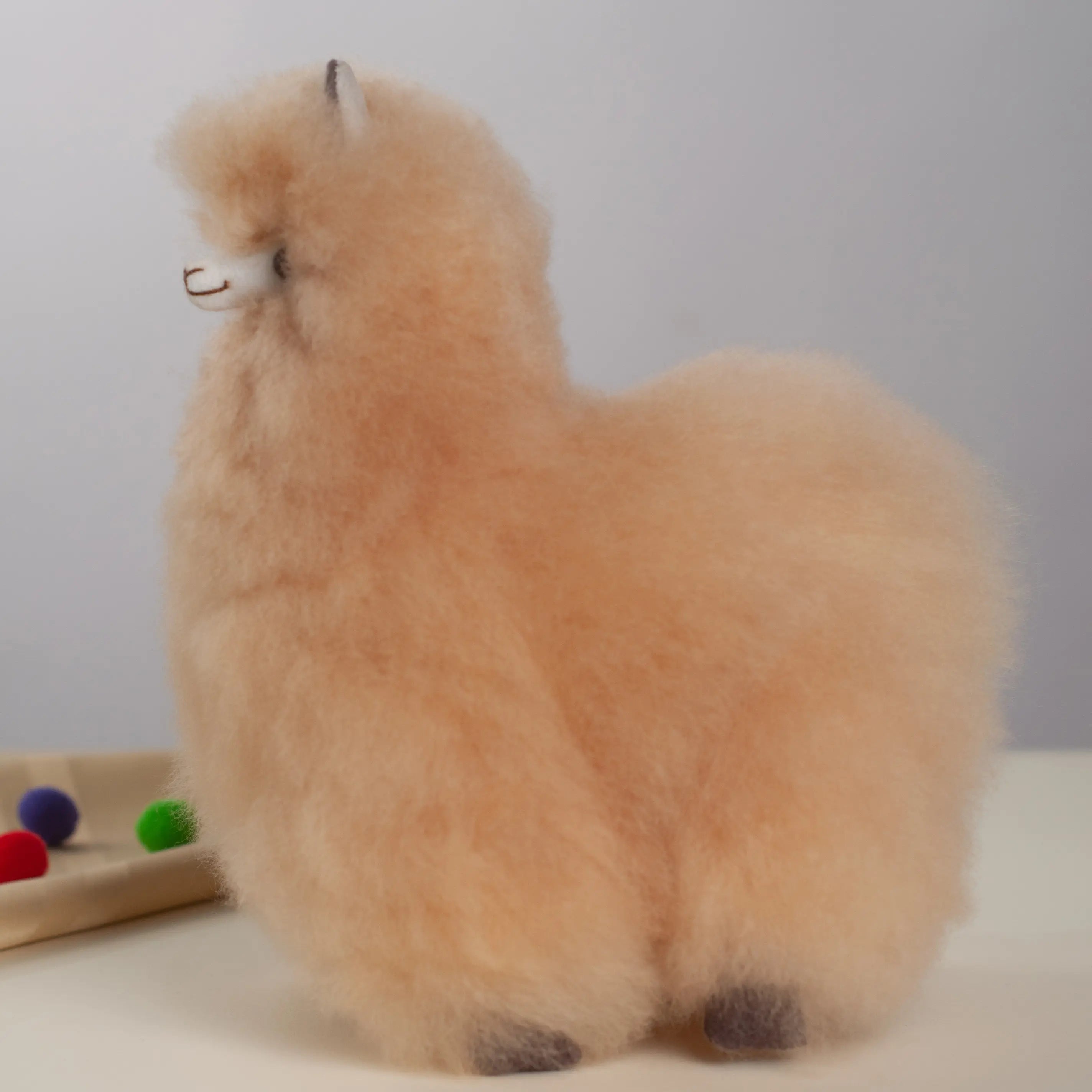 Handmade Stuffed Alpaca- Made with Alpaca Fur