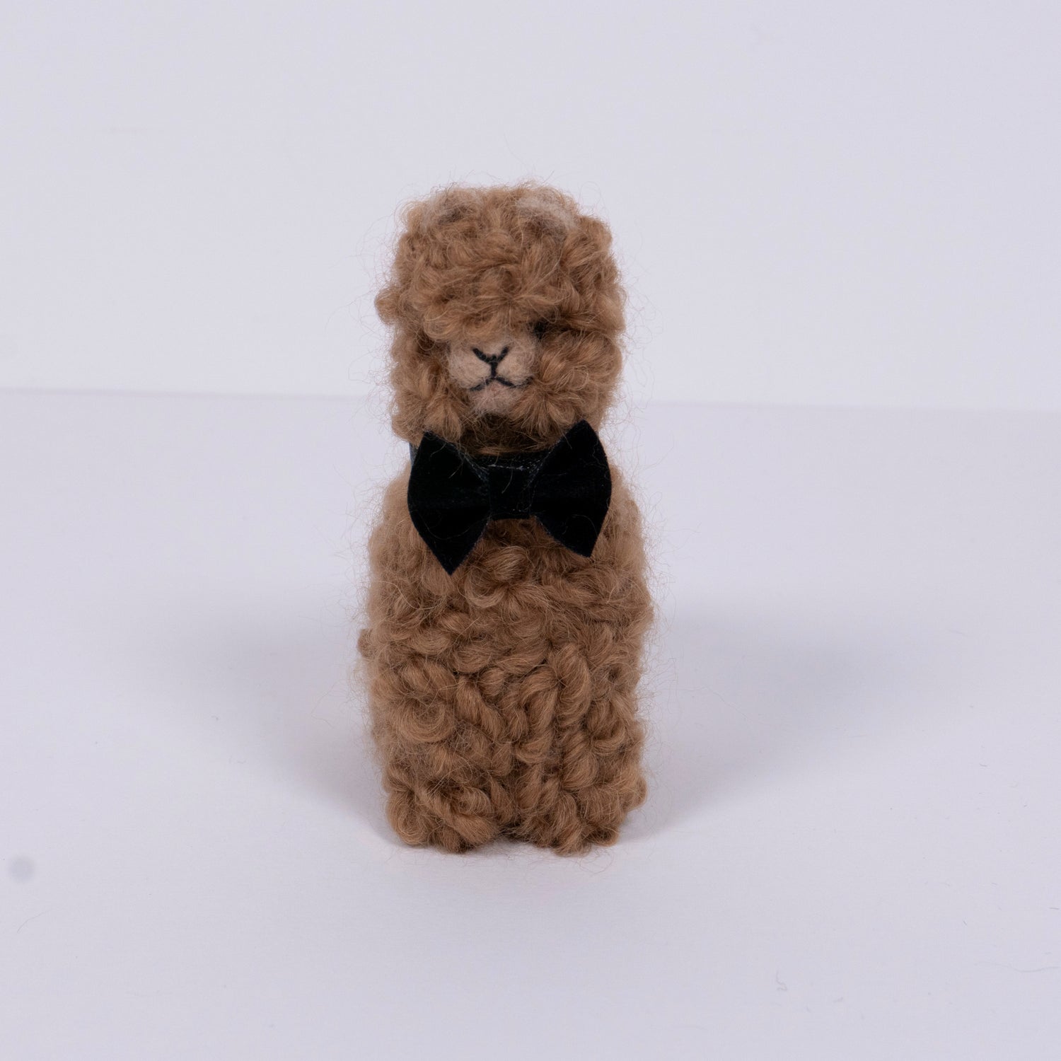 Needle Felted Alpaca Wedding Cake Toppers - Bride & Groom Set