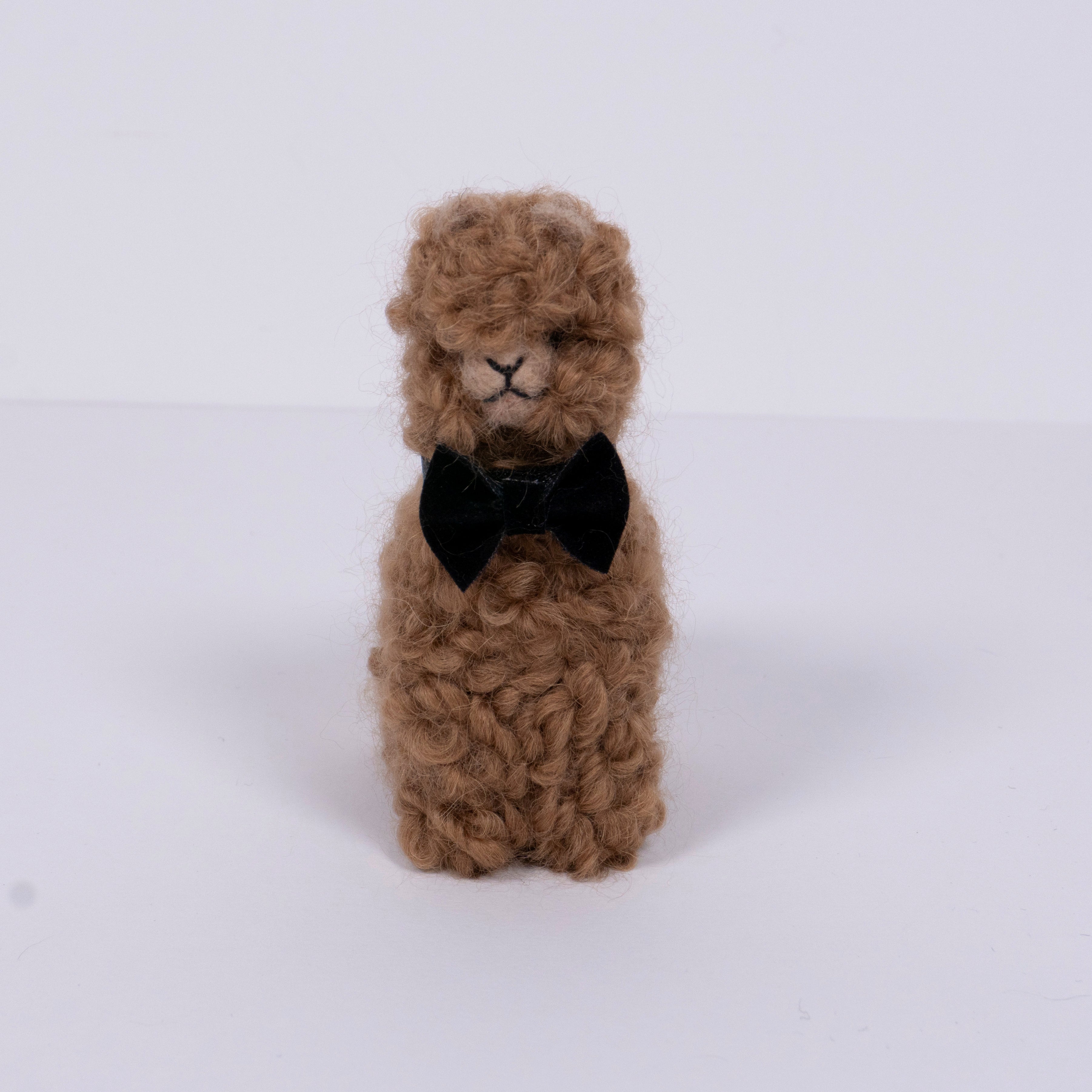 Needle Felted Alpaca Wedding Cake Toppers - Bride & Groom Set