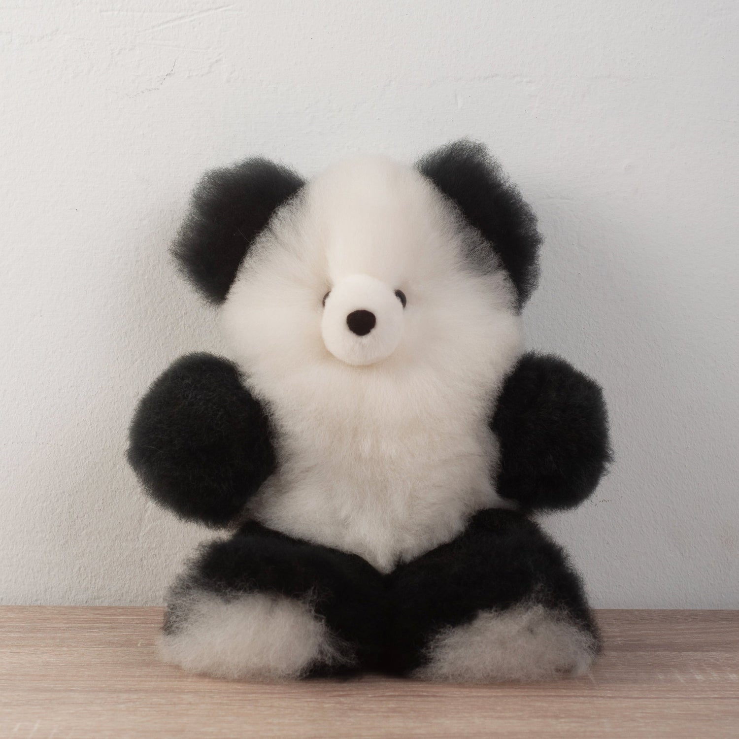 알파카 털로 만든 테디베어 - 판다