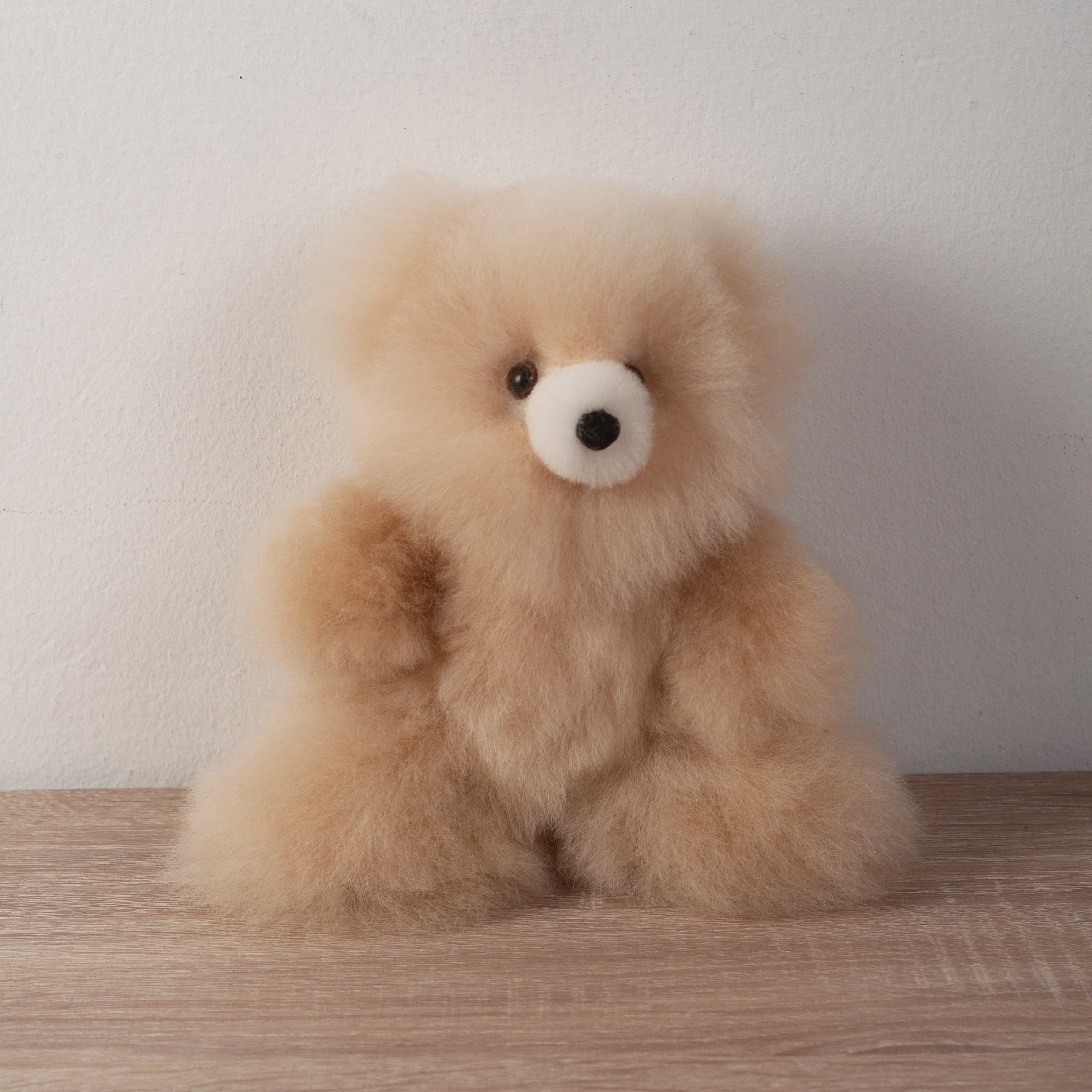 Teddy Bear Made with Alpaca Fur- Beige