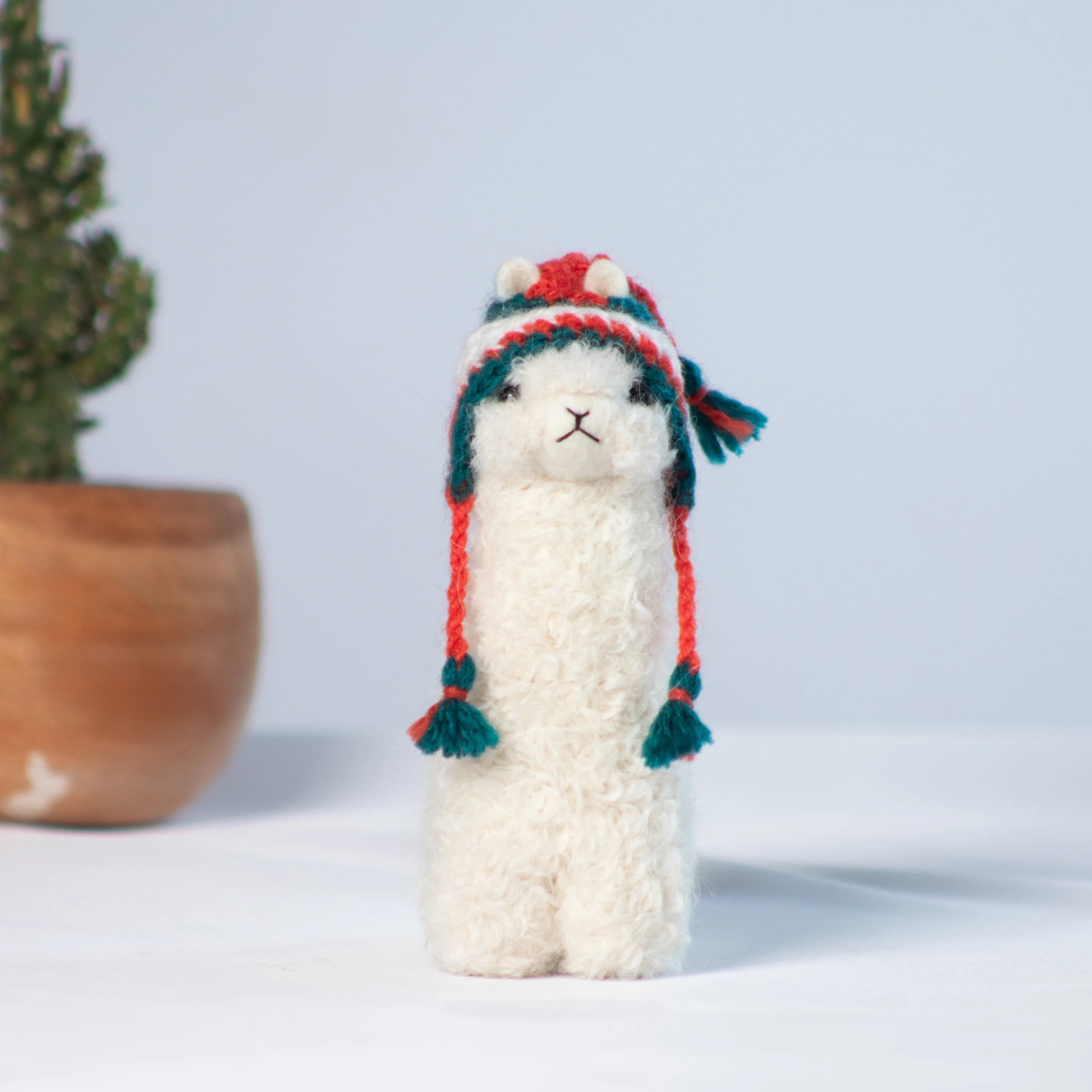 Needle Felted Alpaca- Multi Color Chullo Hat