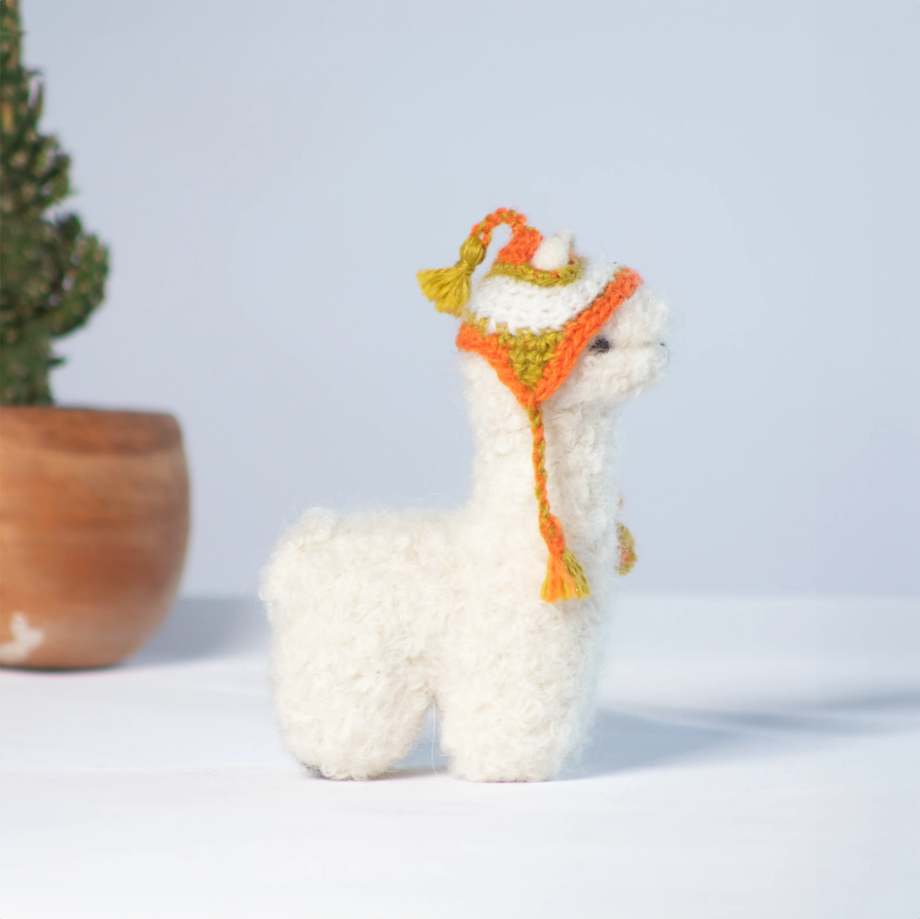 Needle Felted Alpaca- Multi Color Chullo Hat