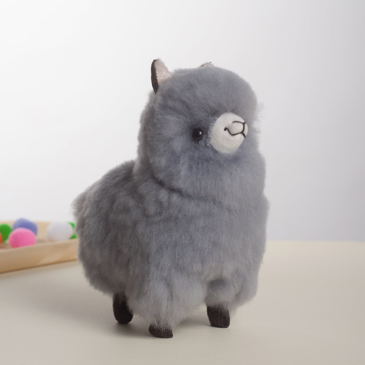 Super Fluffy Alpaca Teddy- Grey