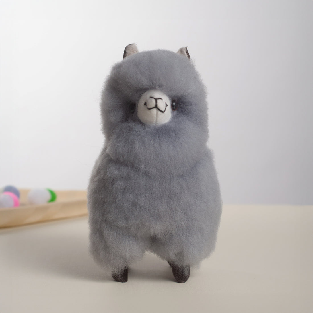 Super Fluffy Alpaca Teddy- Grey