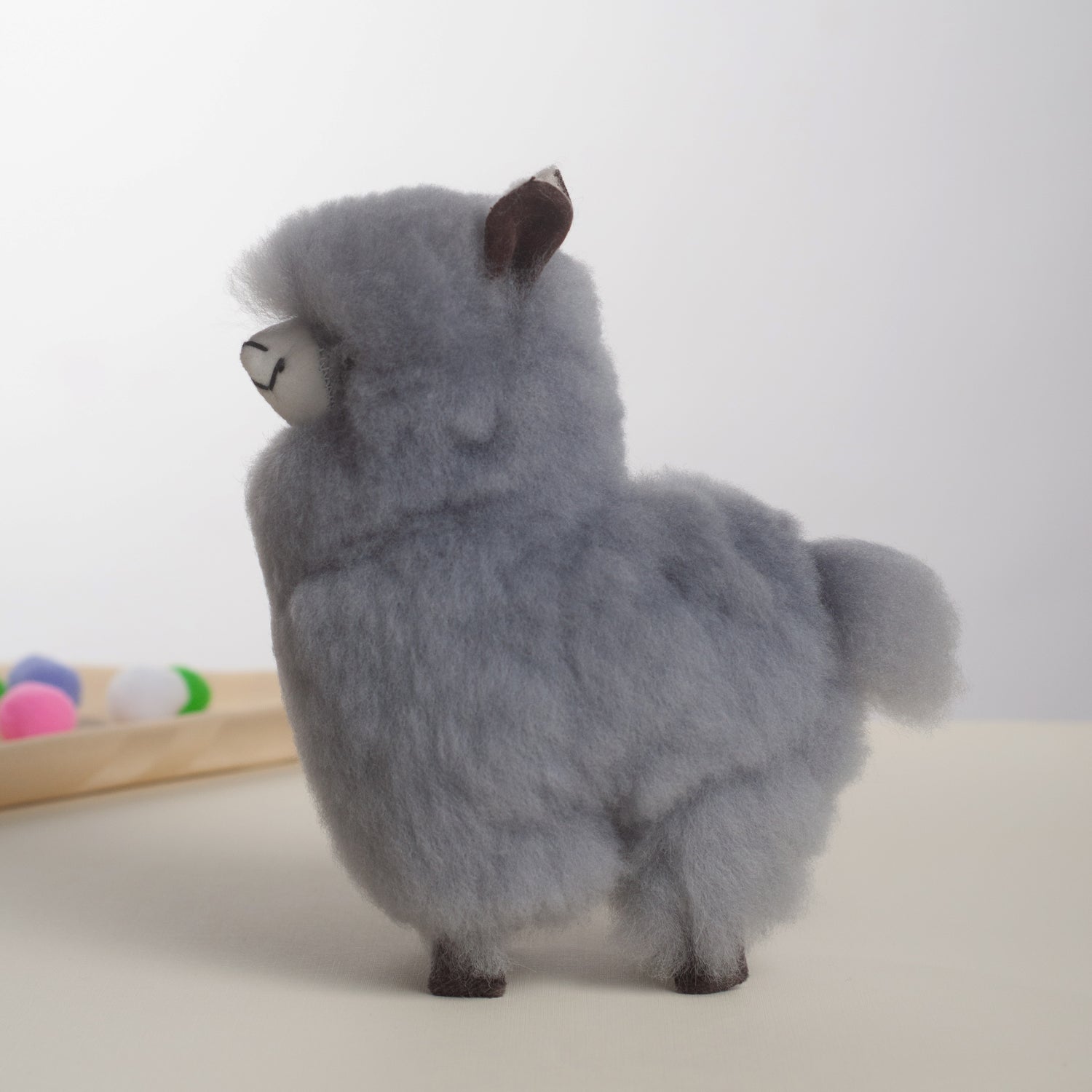 Super Fluffy Alpaca Teddy- Grey