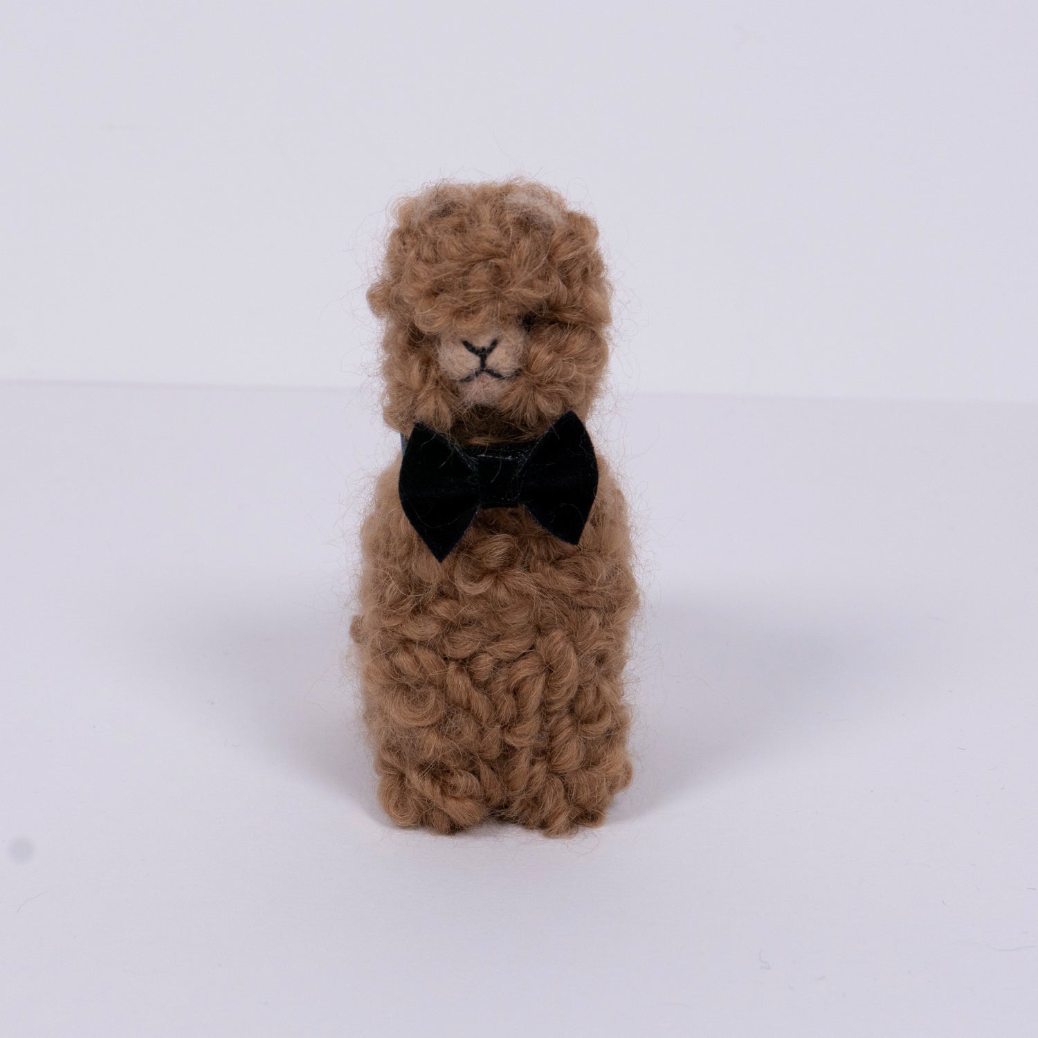 Needle Felted Alpaca Wedding Cake Toppers - Bride &amp; Groom Set