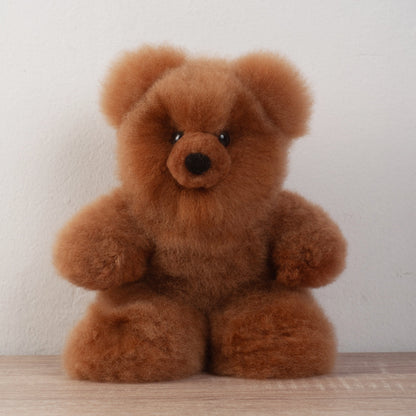 Teddy Bear Made with Alpaca Fur- Grey