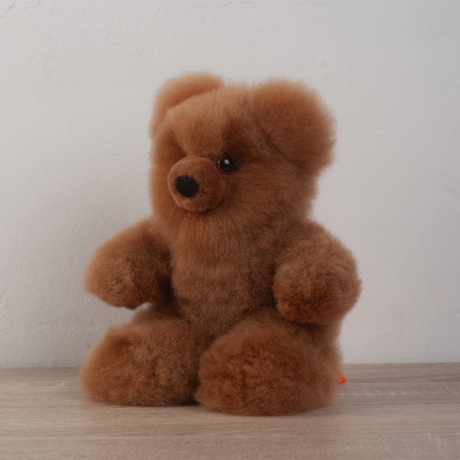 Teddy Bear Made with Alpaca Fur- Grey