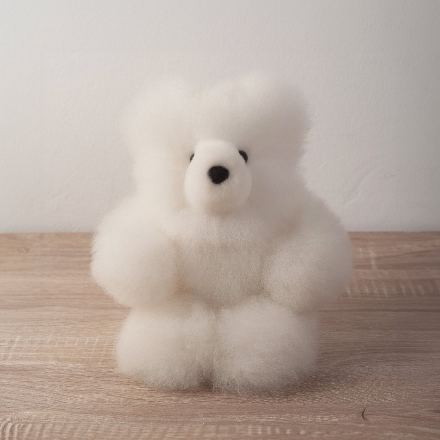 Teddy Bear Made with Alpaca Fur- Grey