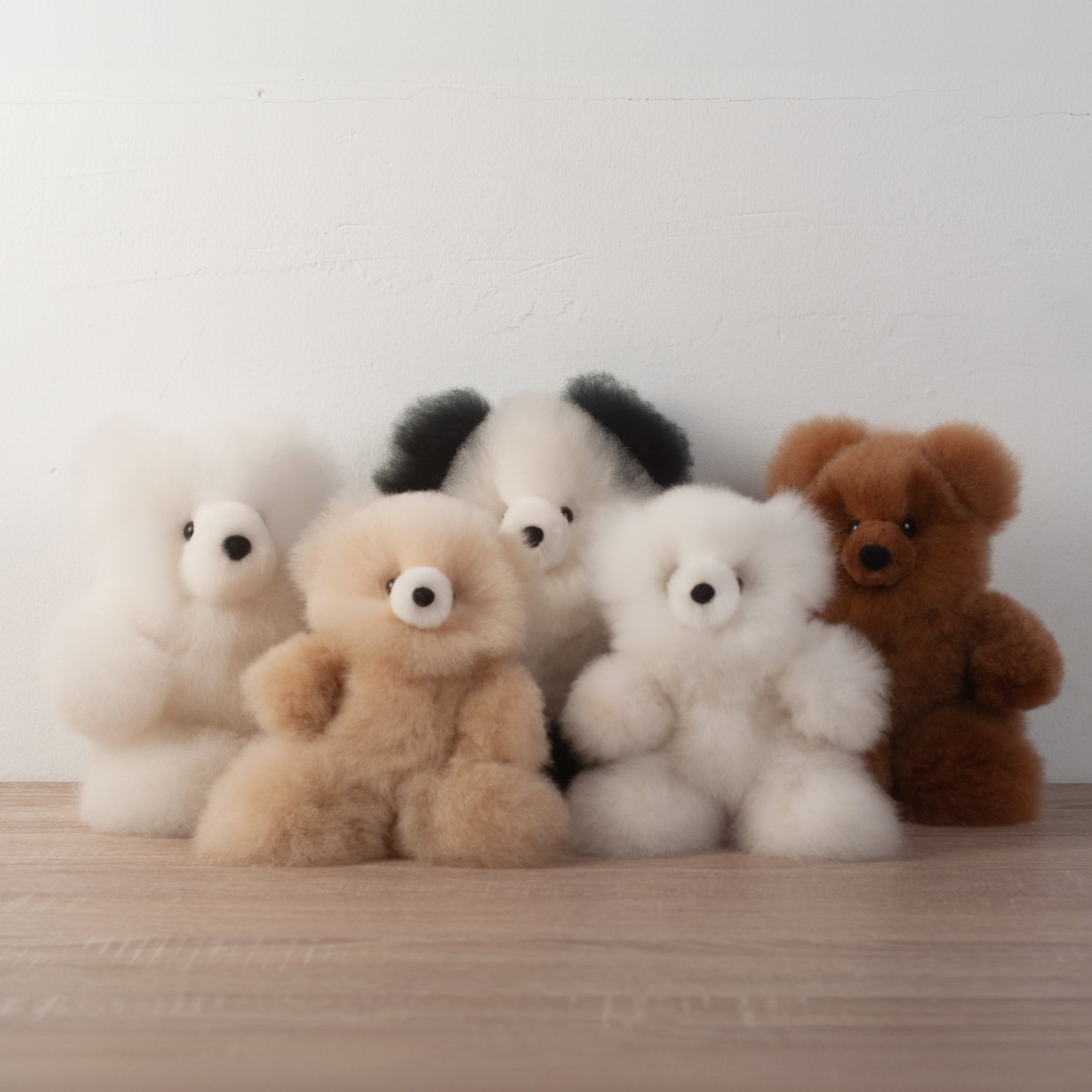 50 CM Handmade Alpaca Stuffed Animal Plush fashion Alpaca 16.9 IN/ Brown-White fur teddy