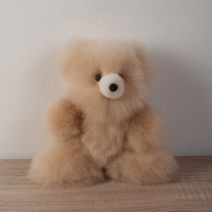 Teddy Bear Made with Alpaca Fur- Grey