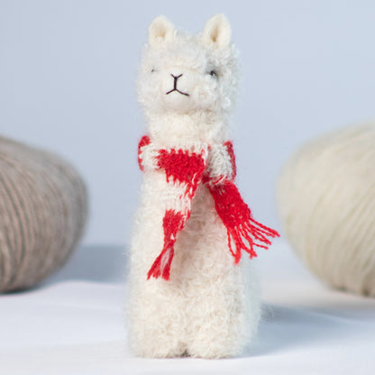 Product Title: Needle Felted Alpaca w/ Mini Knit Scarf