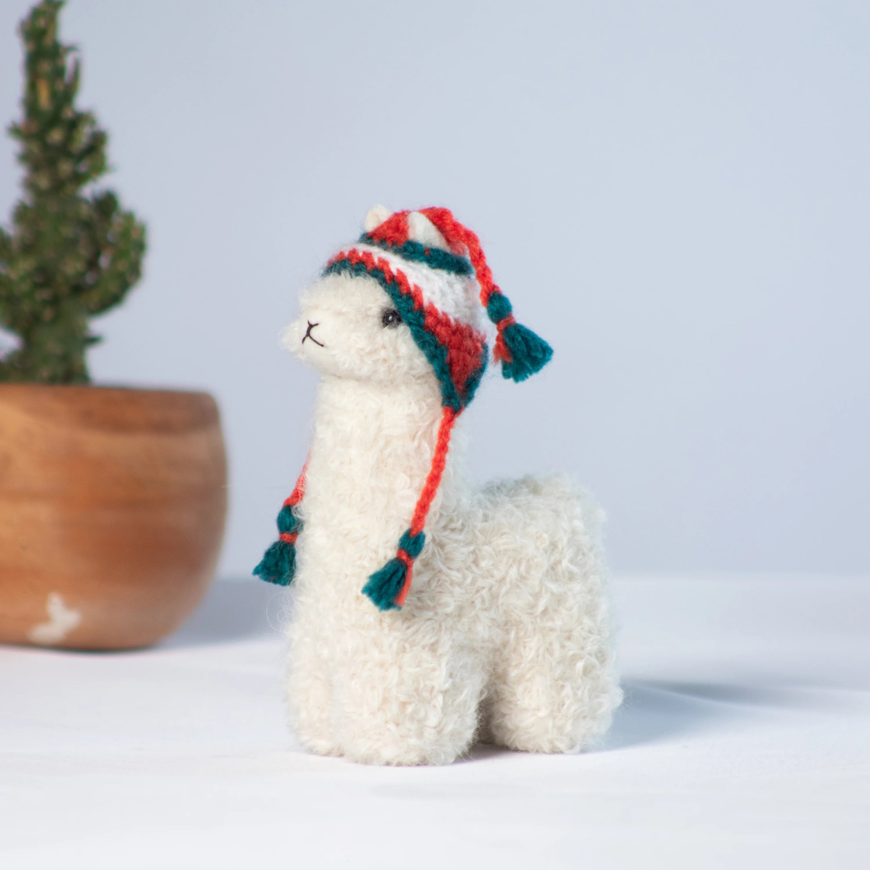 Needle Felted Alpaca-  Multi Color Chullo Hat