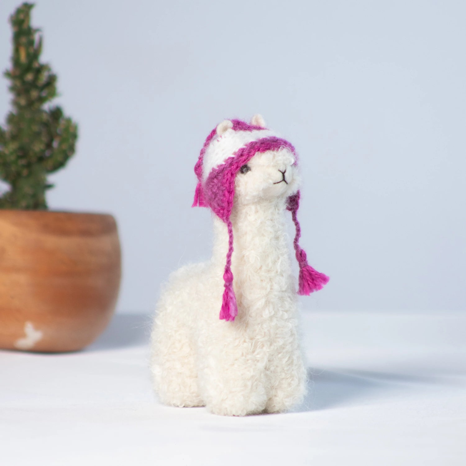 Needle Felted Alpaca-  Multi Color Chullo Hat